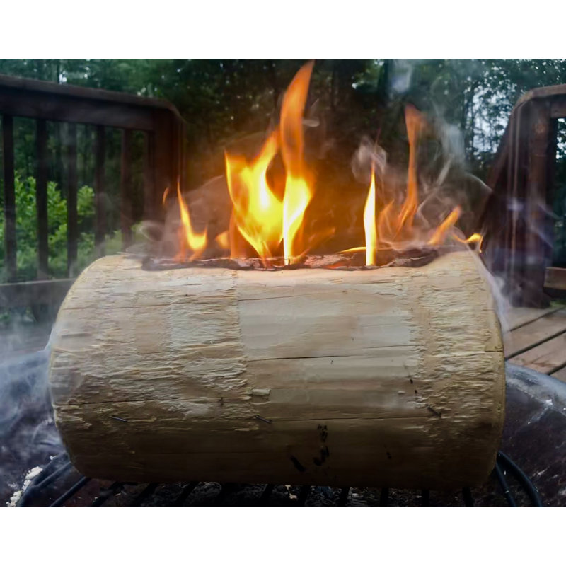 Timbertote Tripletorch One Log Campfire Fireplace Wood Log Fire Pit
